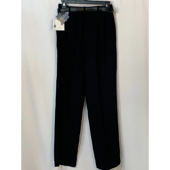 Sag Harbor Size 8 Black Pants with Belt Included NWT - Picture 2 of 4